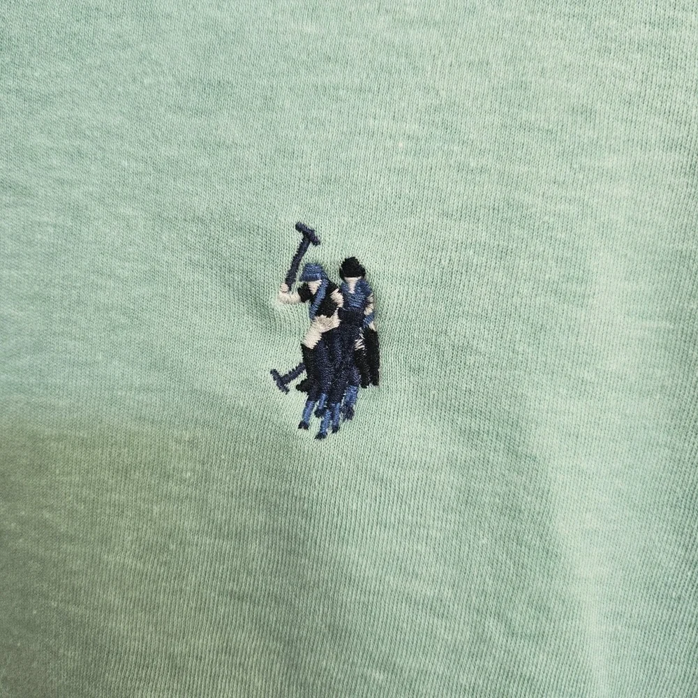 US Polo Assn Short Sleeve Polo Shirt Men's XL Luxury Feel Aqua Blue